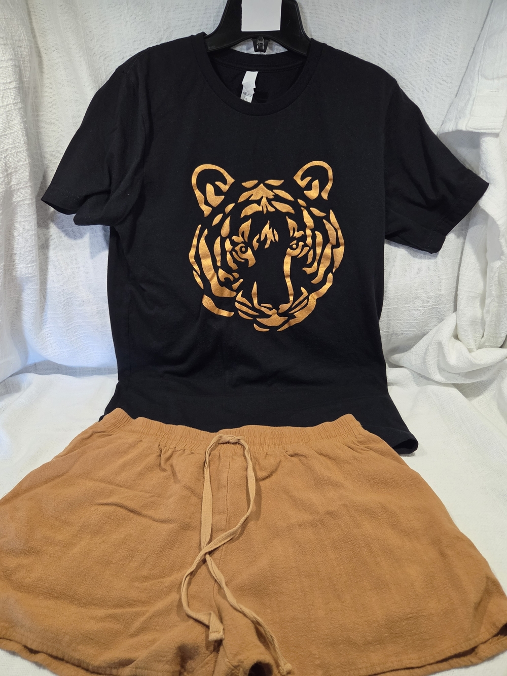 Women's 2 piece Pajamas T-shirt and skorts.